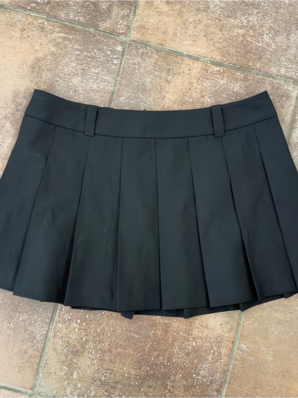 Aritzia Black Pleated Mini Skirt
